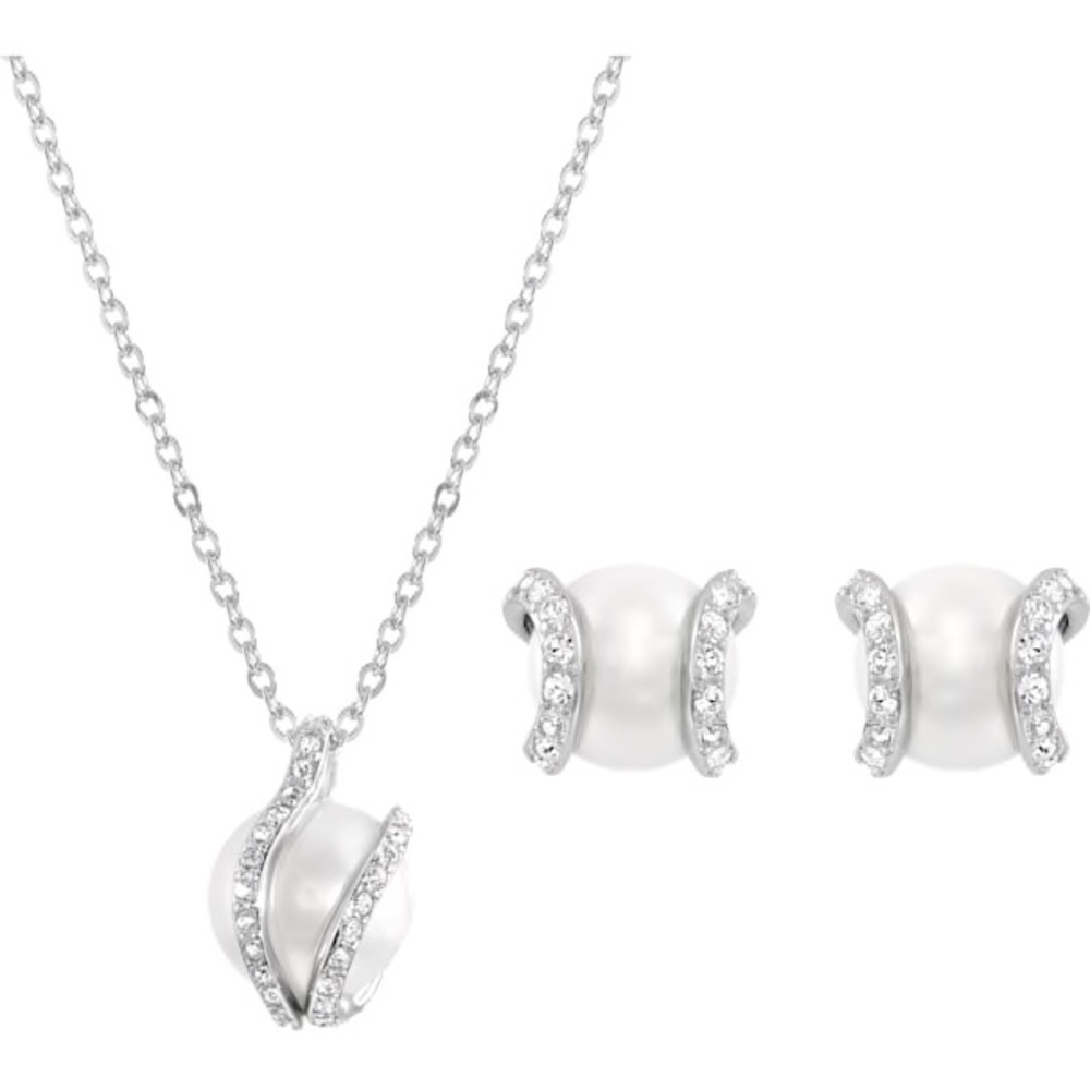 NWT Swarovski Nude Set, White